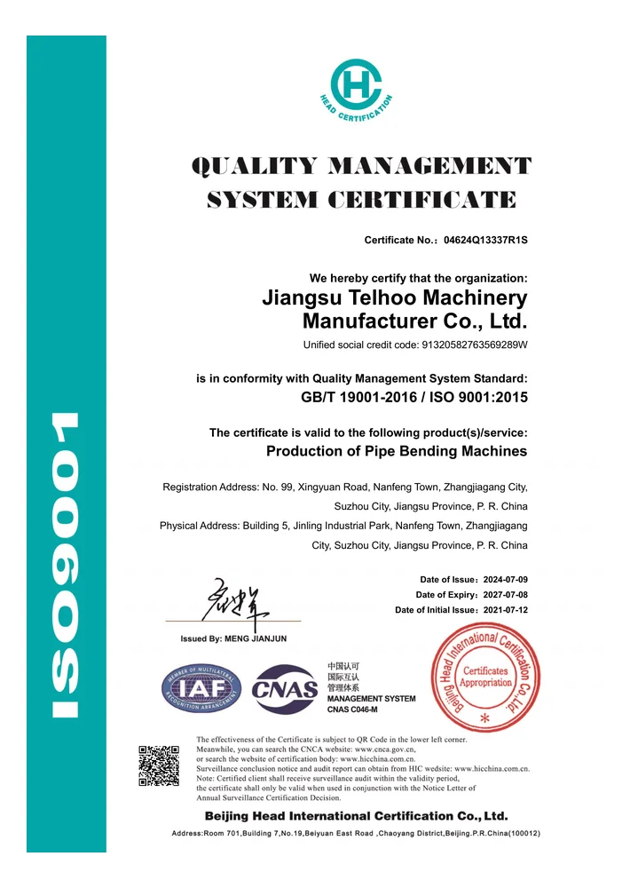 ISO 9001:2015 Quality System