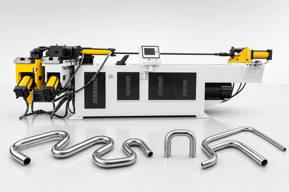 CNC tube bending with a mandrel