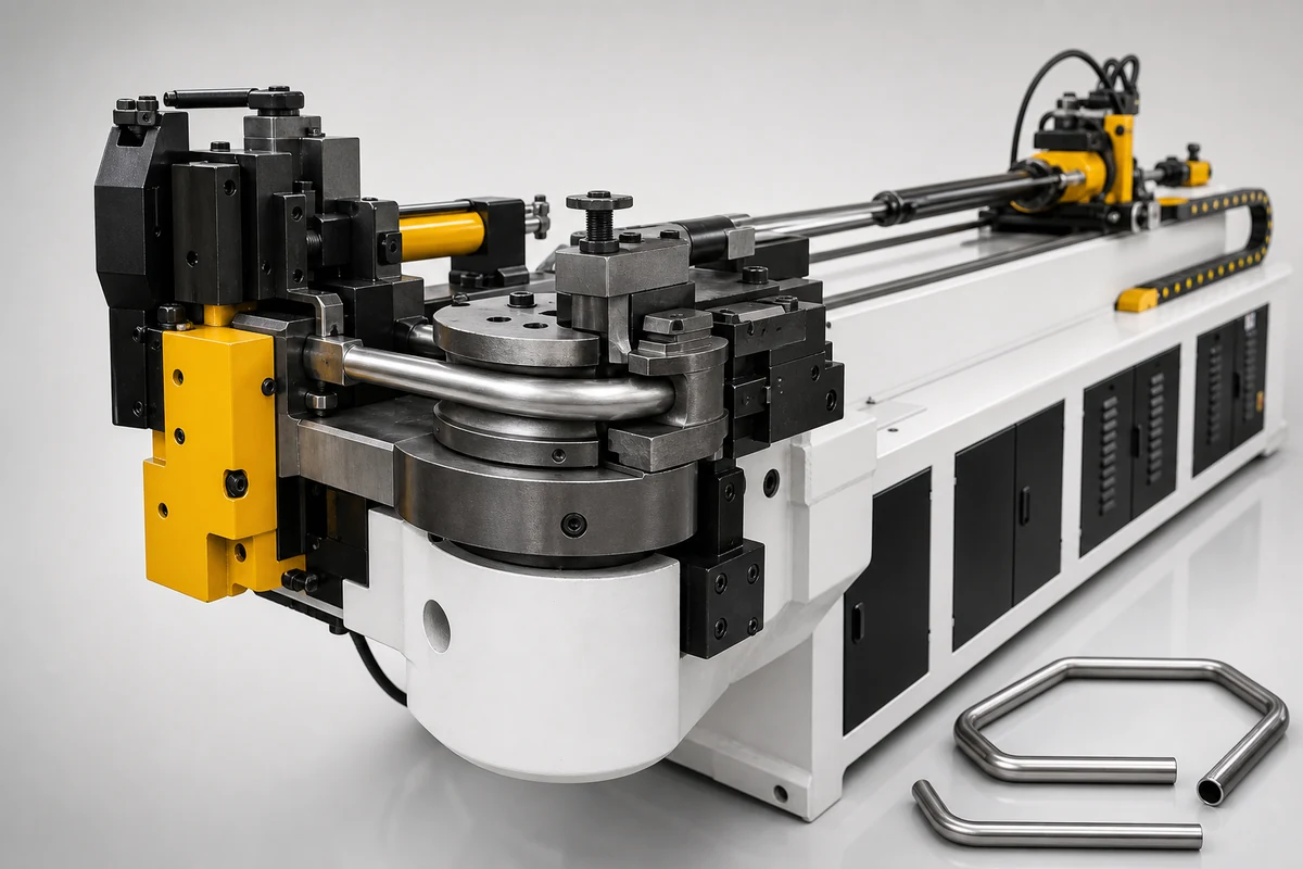 Rotary draw tube bending in action