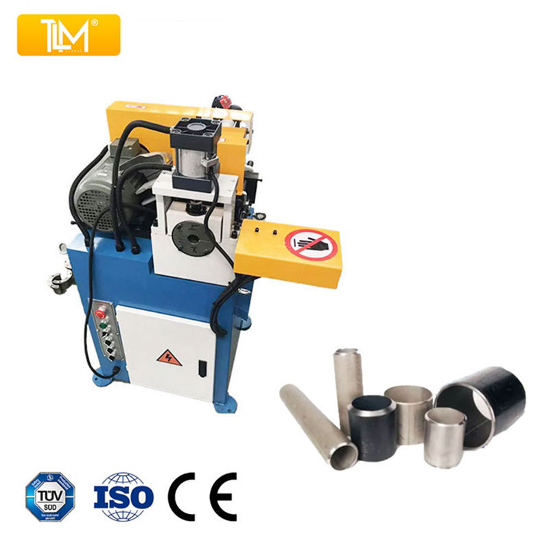 80 Pneumatic Pipe Chamfering Machine, the same machine from the operator side, with chamfered tube ends