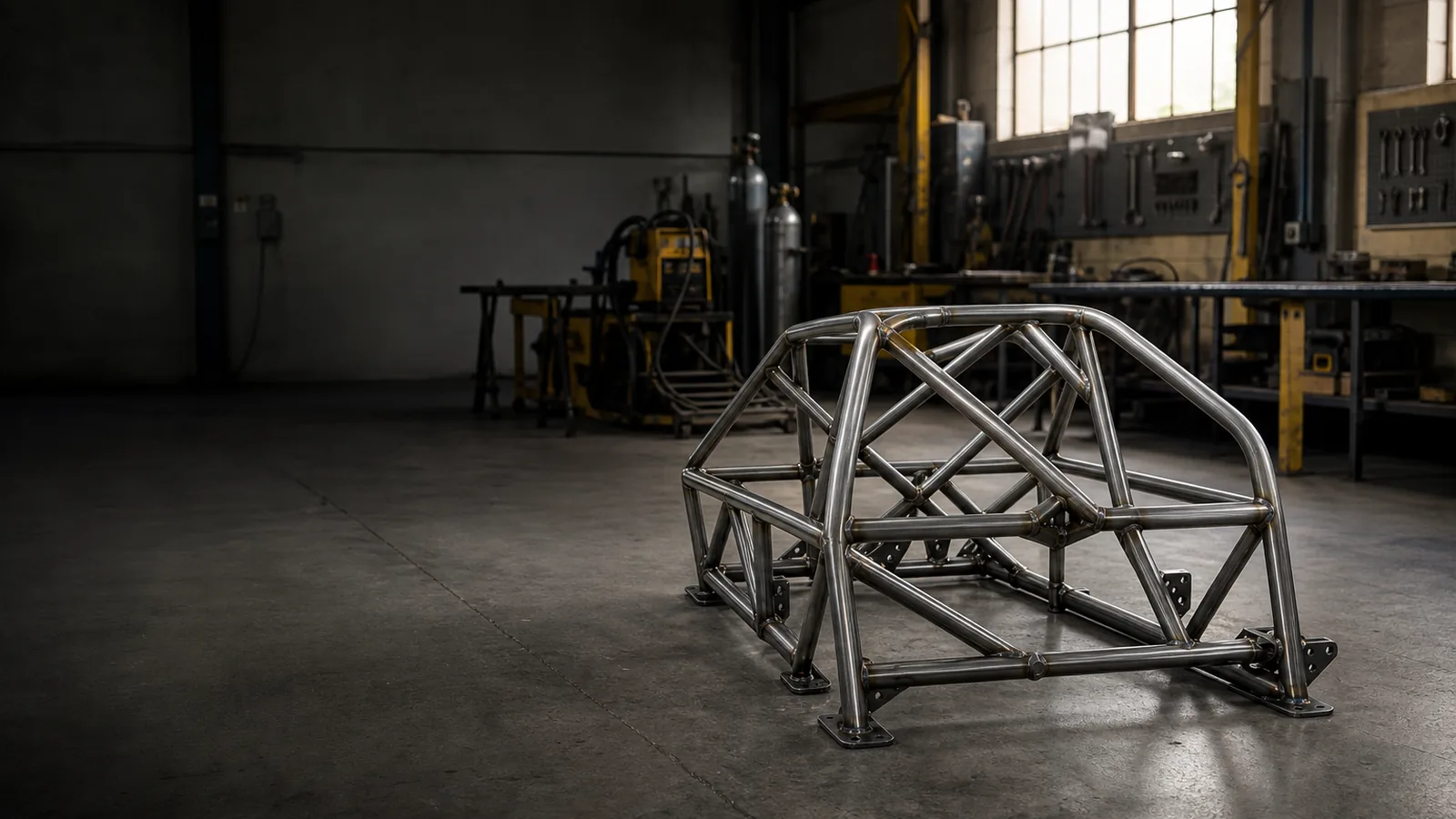 Roll cage tube bending on a Telhoo CNC mandrel pipe bending machine