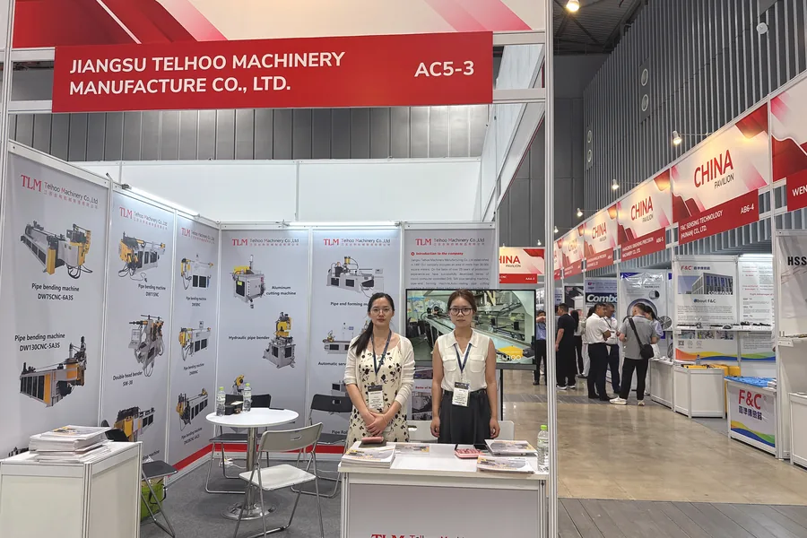 Jiangsu Telhoo Machinery Manufacture booth at an international exhibition